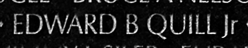 Quill Jr's name engraved in the Wall